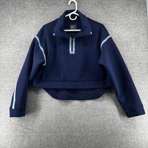 Nike Navy Blue Crop Quarter Zip